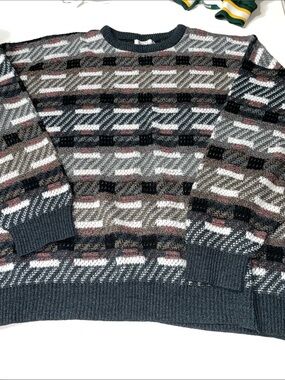 Vintage Jantzen geometric pattern sweater 2XL